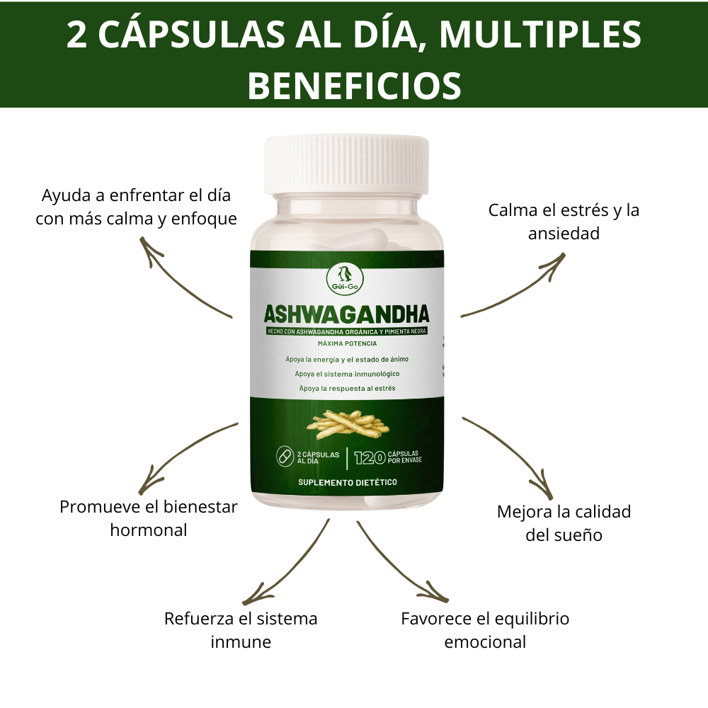 Ashwagandha 5000 mg Regula tu ansiedad y estrés